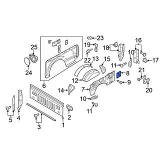 Ford OE - Rear Forward Truck Bed Panel Reinforcement