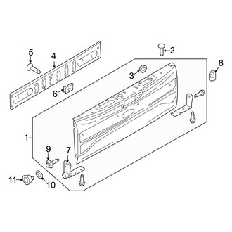 Ford OE - Tail Gate (W/O Flex Step), (King Ranch / Lariat / Limited / Platinum / SSV / XL / XLT)