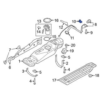 Ford OE - Floor Pan Heat Shield Nut