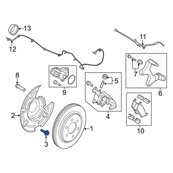 Brake Dust Shield Bolt