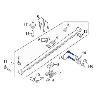 Ford OE - Leaf Spring Shackle Bolt
