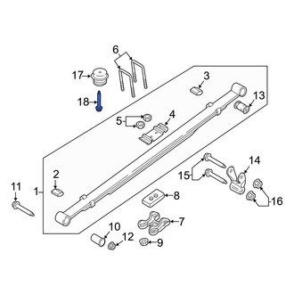Ford OE - Leaf Spring Bumper Bolt