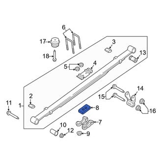 Ford OE - Rear Forward Leaf Spring Insulator