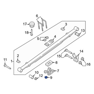Ford OE - Leaf Spring Nut
