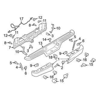 Ford OE - Rear Bumper - Bumper & Components (King Ranch / Lariat / Limited / Platinum / SSV / XL / XLT)
