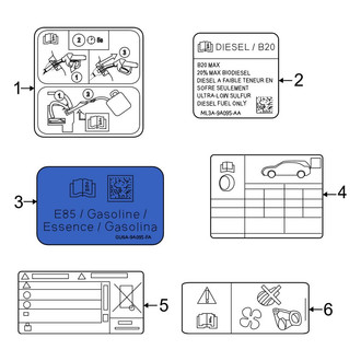 Ford OE - Fuel Information Label