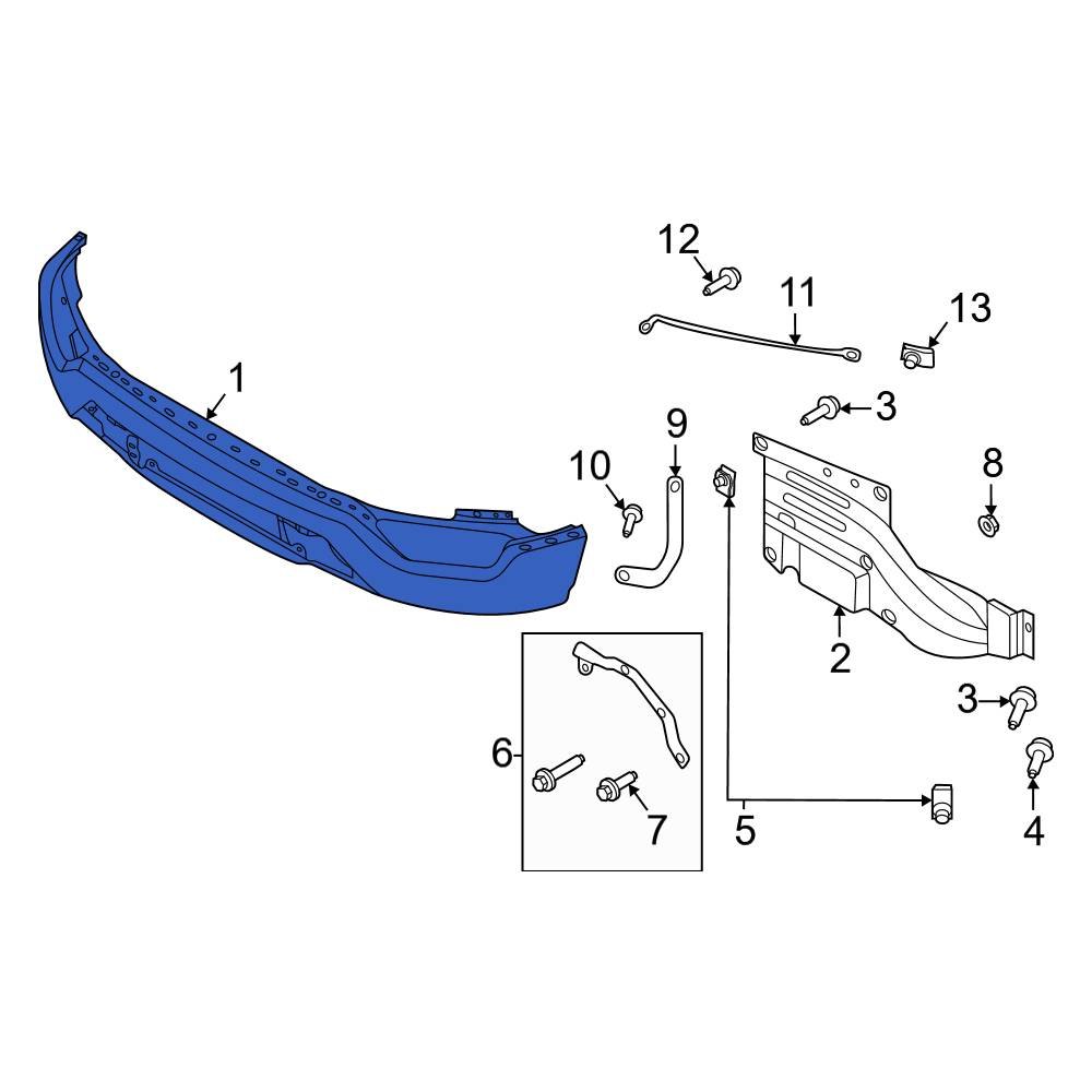 Ford OE ML3Z17757D Front Bumper Face Bar