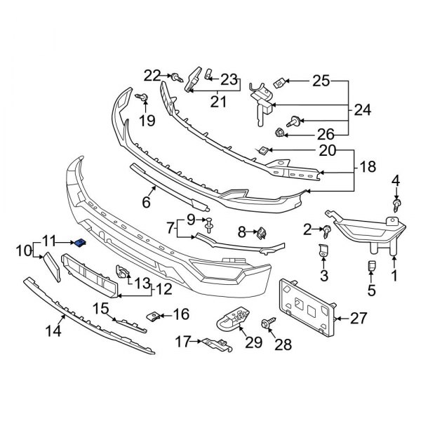 Bumper Cover Spacer Panel Nut