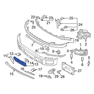 Ford OE - Front Lower Center Bumper Cover Spacer Panel