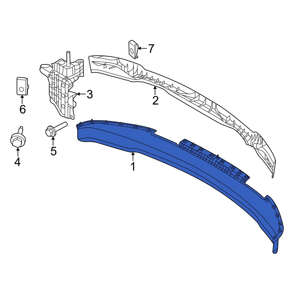 Ford OE ML3Z17626BB - Front Lower Radiator Support Air Deflector