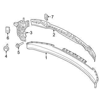 Ford OE - Front Bumper - Bumper & Components (Lower Trim), (King Ranch / Lariat / Limited / Platinum / Police Responder / SSV / Tremor / XL / XLT)
