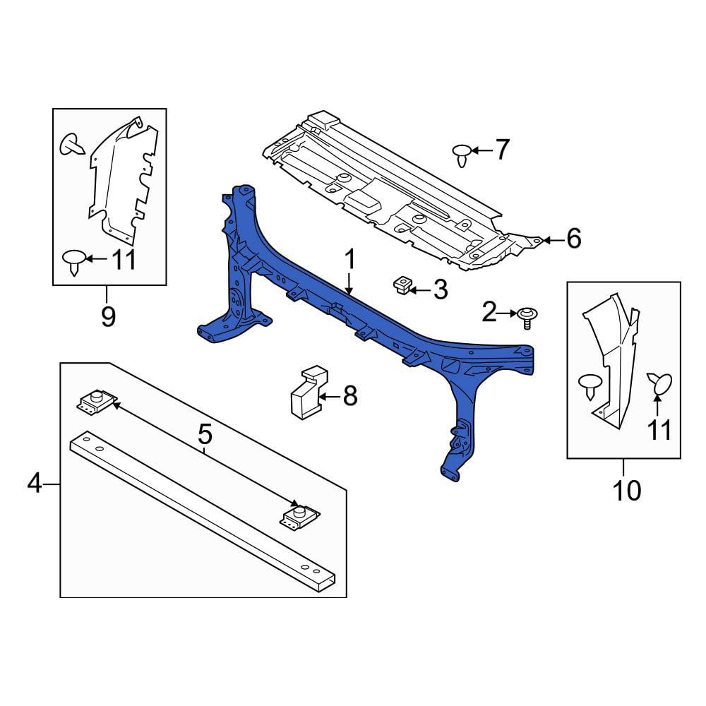 Ford OE ML3Z16138A - Front Radiator Support Panel