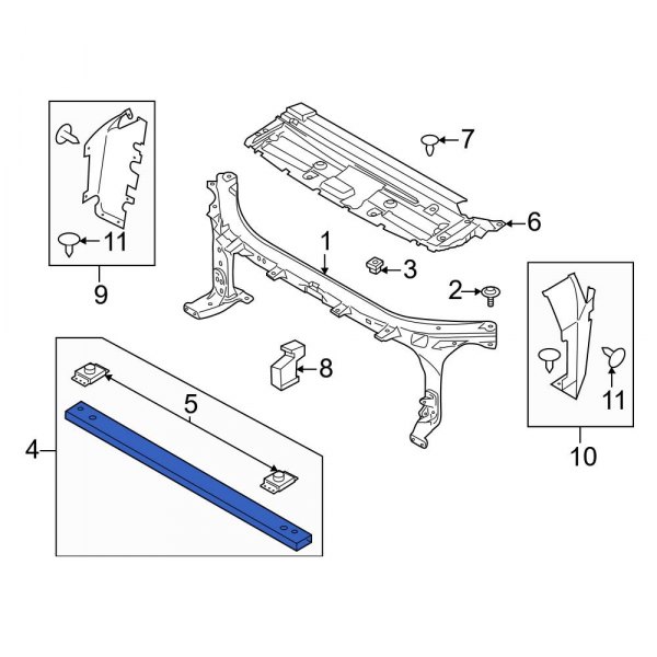 Radiator Support Tie Bar