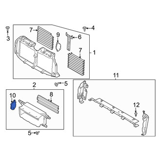 Ford OE - Front Lower Radiator Support Air Deflector Actuator