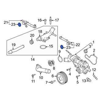 Ford OE - Engine Water Pump Outlet Pipe Gasket