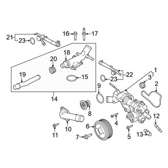 Ford OE - Cooling - Water Pump (Main), (2.7L)
