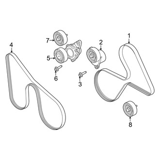Ford OE - Cooling - Belts & Pulleys (Powerboost, Dual Alternator), (FULL HYBRID EV-GAS (FHEV))