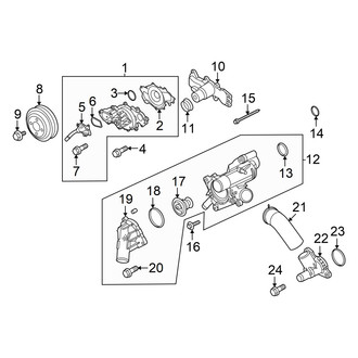 Ford OE - Cooling - Water Pump (Powerboost, Main), (FULL HYBRID EV-GAS (FHEV))