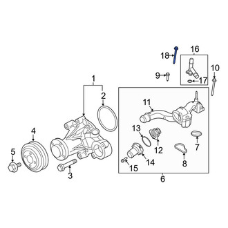 Ford OE - Engine Coolant Thermostat Housing Bolt