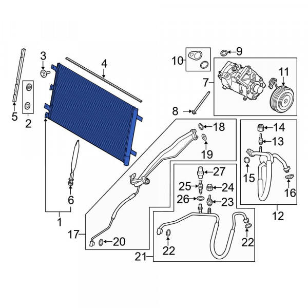 C出品 Ford OE HL3Z19712C - A/C Condenser