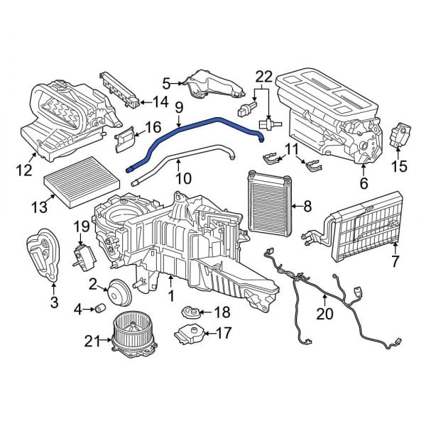 Ford OE FL3Z18696A - HVAC Heater Hose Outlet Tube