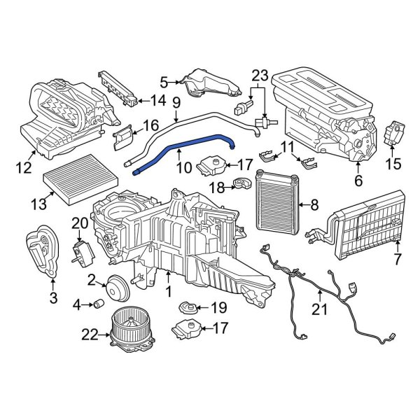 Ford OE FL3Z18663A HVAC Heater Hose Outlet Tube