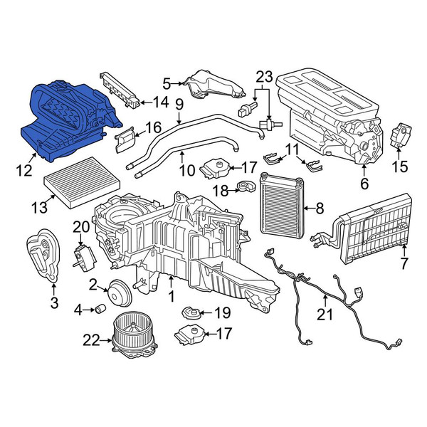 Ford OE HL3Z19A618AD - HVAC Air Inlet Housing