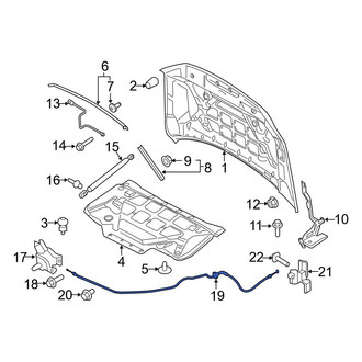 Ford OE - Front Hood Release Cable