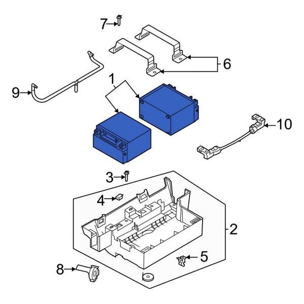 Ford OE BAGM94RH7800 - Vehicle Battery