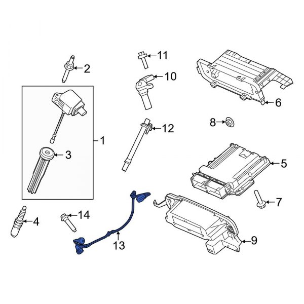 Ford OE JR3Z12A699A Ignition Knock (Detonation) Sensor