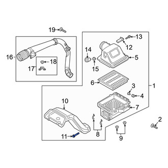 Ford OE - Engine Air Intake Hose Screw