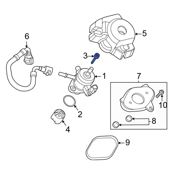 Ford OE W714498S900 Mechanical Fuel Pump Bolt