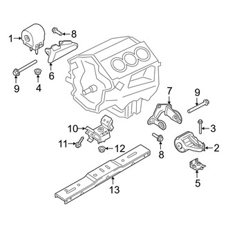 Ford OE - Engine & Transmission Mounting (King Ranch / Lariat / Limited / Platinum / Police Responder / SSV / Tremor / XL / XLT 3.5L Gas)