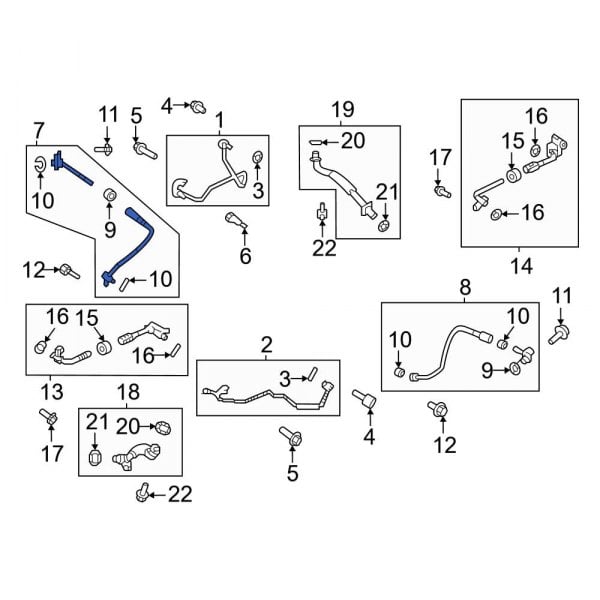 Ford Oe Ml3z8a520b - Right Turbocharger Coolant Line