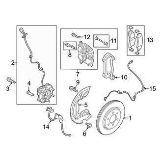 Ford OE - Front Suspension - Brake Components (RWD)