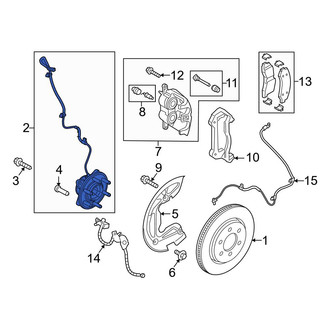 Ford OE - Front Wheel Bearing and Hub Assembly