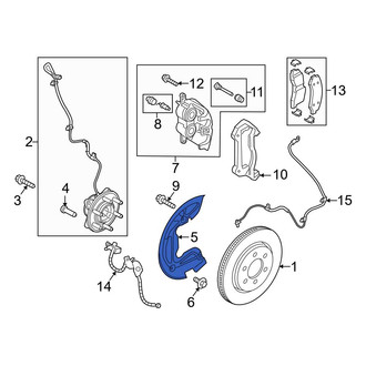 Ford OE - Front Right Brake Dust Shield