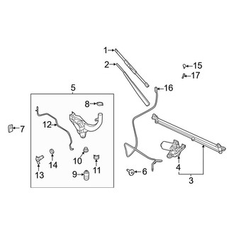 Ford OE - Windshield - Wiper & Washer Components (King Ranch / Lariat / Limited / Platinum / Police Responder / SSV / Tremor / XL / XLT)