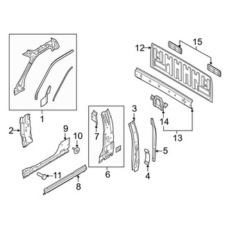 Ford OE - Cab - Back Panel (Regular Cab), (Regular Cab)