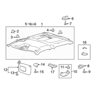 Ford OE - Cab - Interior Trim (Headliner & Visors), (SuperCab)