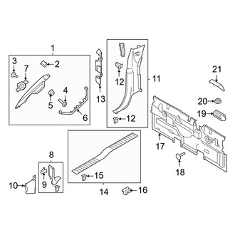 Ford OE - Cab - Interior Trim (Side & Rear Trim), (SuperCab)