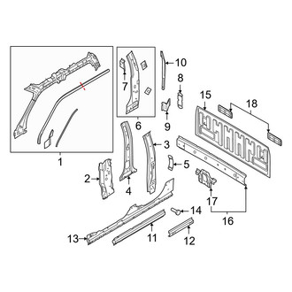 Ford OE - Cab - Back Panel (King Ranch / Lariat / Limited / Platinum / Police Responder / SSV / Tremor / XL / XLT SuperCrew)