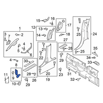 Ford OE - Right Kick Panel Trim