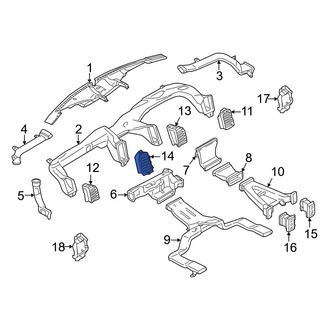 Ford OE - Left Inner Dashboard Air Vent