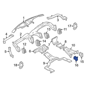Ford OE - Rear Left Console Air Vent