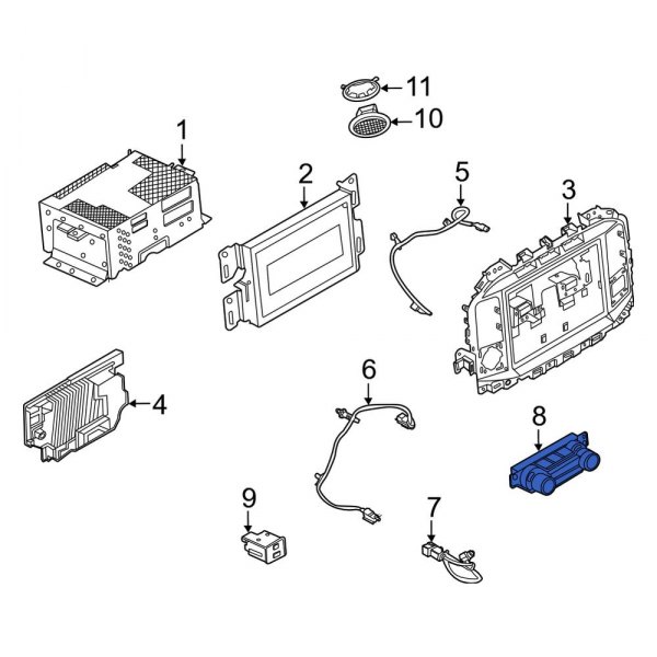Ford OE ML3Z18C858BA Radio Module Interface