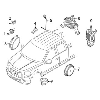 Ford OE - Instrument Panel - Sound System (Speakers), (SuperCrew)