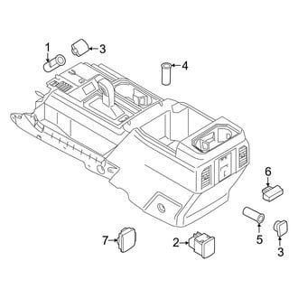 Ford OE - Front Console (Electrical Components), (King Ranch / Lariat / Limited / Platinum / Police Responder / SSV / Tremor / XL / XLT)