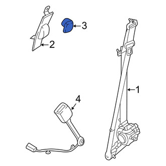 Ford OE - Front Seat Belt Anchor Plate Cover