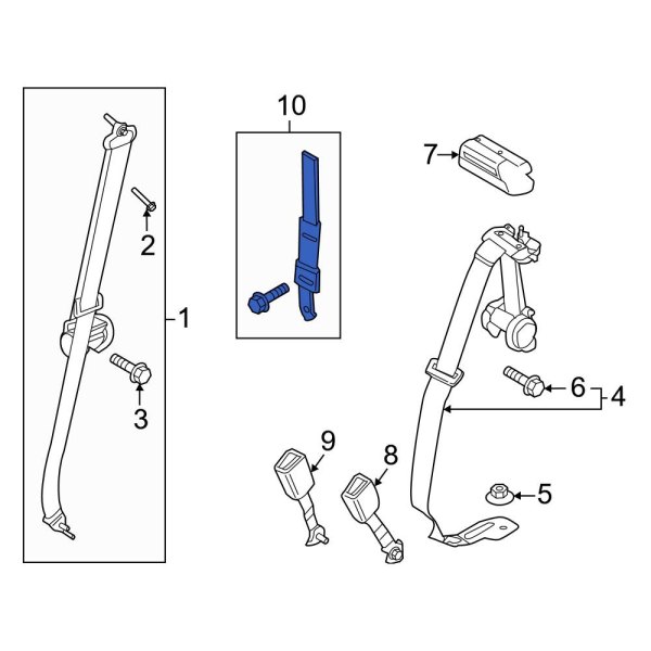 Child Restraint Anchor Plate